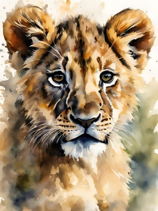 Picture of LITTLE LION AQUARELL