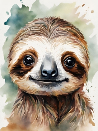 Picture of LITTLE SLOTH AQUARELL