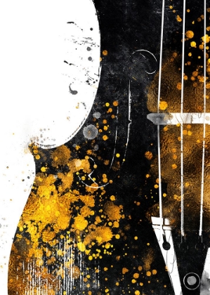 Picture of BLACK AND GOLD MUSIC ART DOUBLE BASS 3