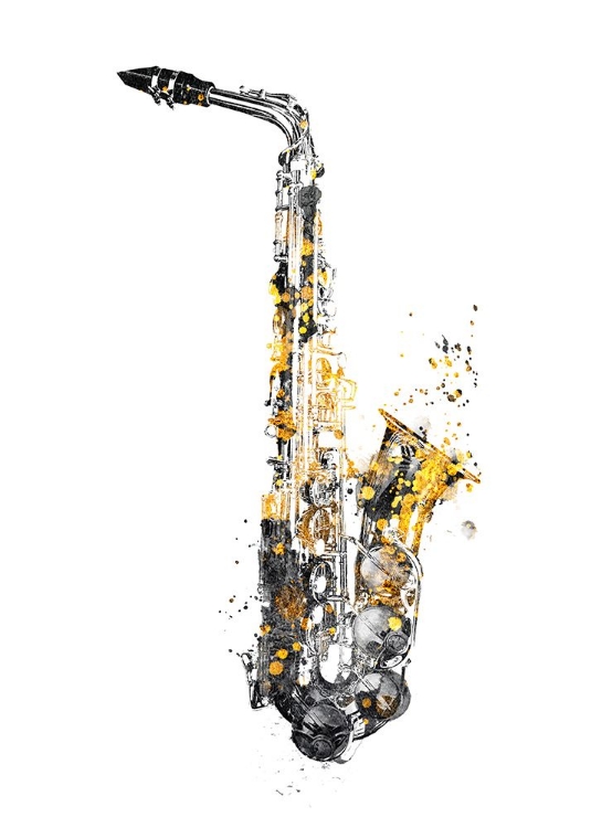 Picture of BLACK AND GOLD MUSIC ART SAXOPHONE INSTRUMENT