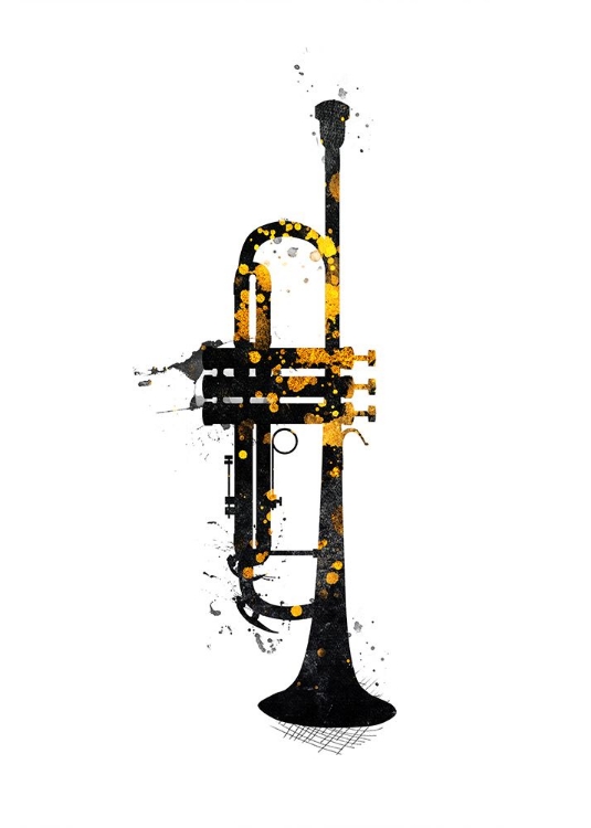 Picture of BLACK AND GOLD MUSIC ART TRUMPET