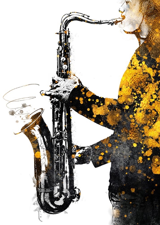 Picture of BLACK AND GOLD MUSIC ART SAXOPHONE2