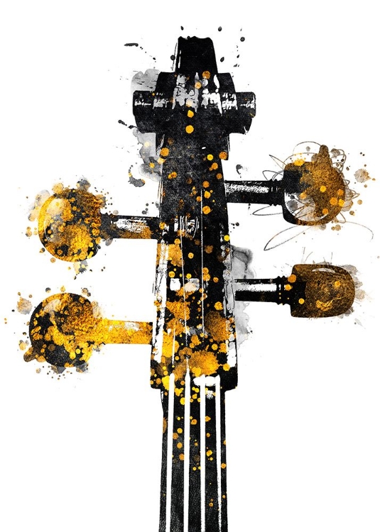 Picture of BLACK AND GOLD MUSIC ART VIOLIN3