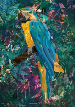 Picture of TROPICAL FLORAL JUNGLE - MACAW