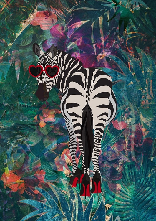 Picture of TROPICAL FLORAL JUNGLE - ZEBRA IN HEELS 2