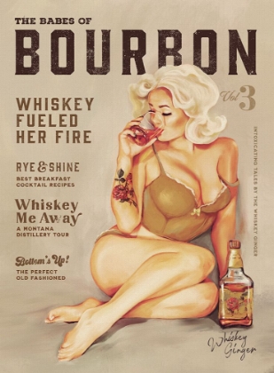 Picture of BABES OF BOURBON VOL 3 SEXY VINTAGE PIN UP GIRL DRINKING WHISKEY