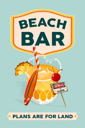 Picture of BEACH BAR SUMMER TROPICAL COCKTAIL BAR ART