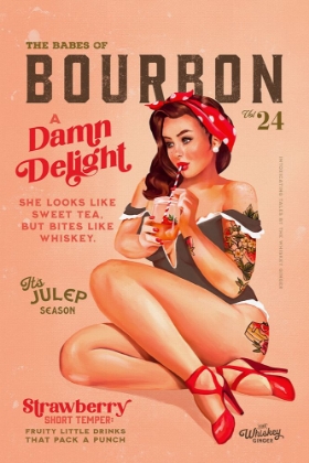 Picture of BABES OF BOURBON VOL 22 VINTAGE PINUP GIRL DRINKING A COCKTAIL