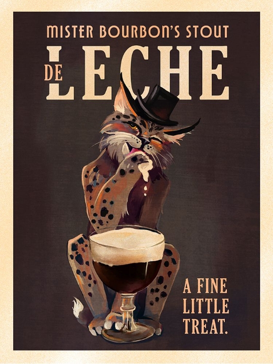 Picture of BOURBON DE LECHE GUINNESS STYLE CAT ART