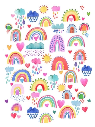 Picture of LOVELY HAPPY RAINBOWS SUN COLOURFUL