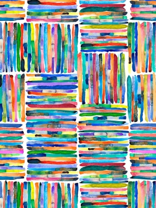 Picture of WATERCOLOR COLORFUL HANDPAINTED STRIPES