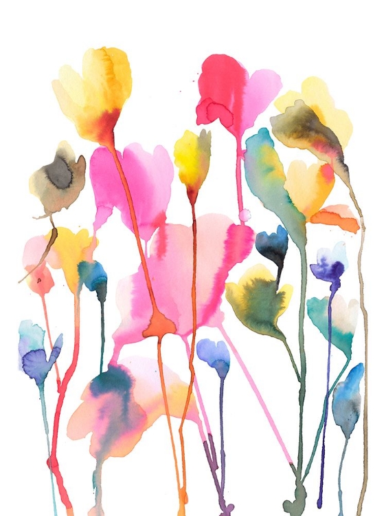 Picture of WILD FLOWERS ARTISTIC WATERCOLOR I