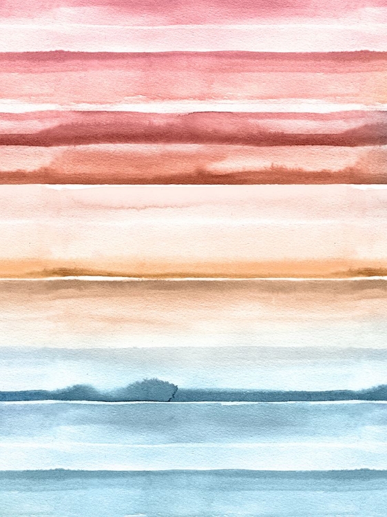 Picture of WATERCOLOR STRIPES SUMMER SUNSET II