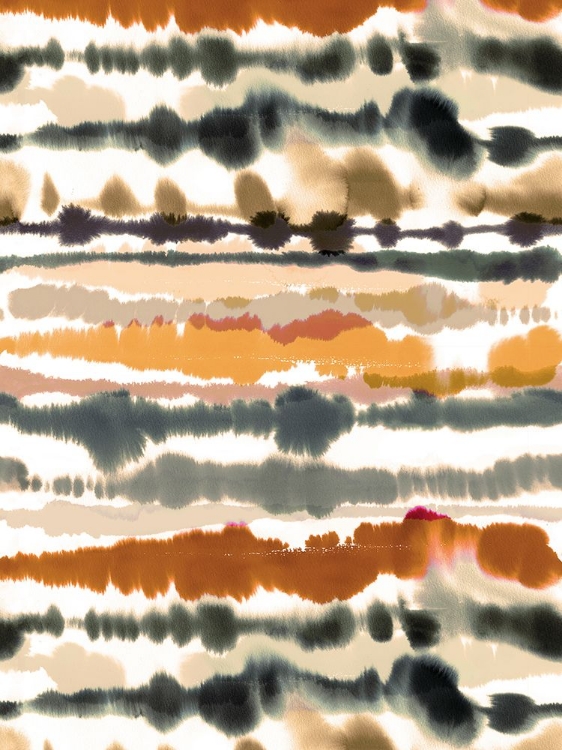 Picture of SOFT NAUTICAL WATERCOLOR LINES BROWN