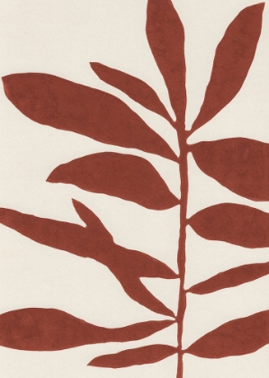 Picture of LINOCUT BRANCH #3 : SAFFRON RED