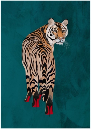 Picture of TIGER IN HEELS - TEAL