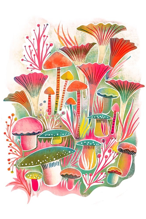 Picture of FUNGHI FOREST SCREENPRINT