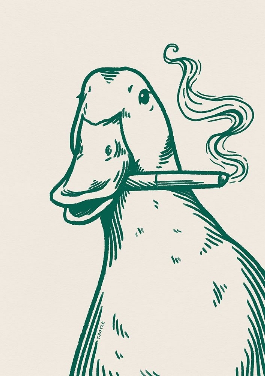 Picture of SMOKING DUCK IN GREEN