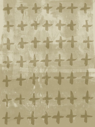 Picture of REMEMBER. GREEN INK CROSSES PATTERN.