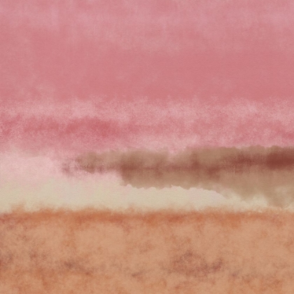 Picture of ABSTRACT WATERCOLOR LANDSCAPE IN PASTEL COLORS NO. 3. PINK