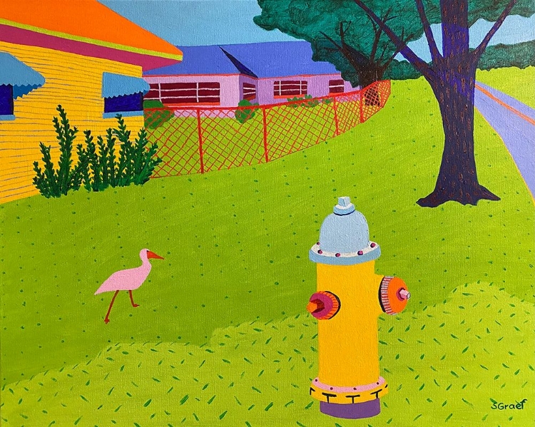 Picture of FIRE HYDRANT AND BIRD