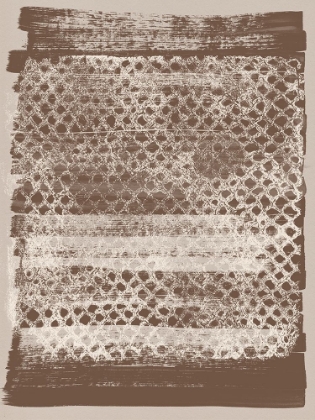 Picture of NEUTRAL PATTERN. WHITE MONOTYPE TEXTURE ON BROWN.