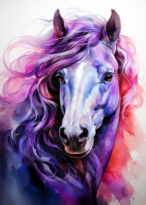 Picture of HORSE WATERCOLOR ANIMAL ART (1)