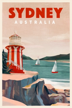 Picture of SYDNEY AUSTRALIA LIGHTHOUSE NAUTICAL TRAVEL ART