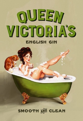 Picture of QUEEN VICTORIA ENGLISH GIN BATH PINUP GIRL