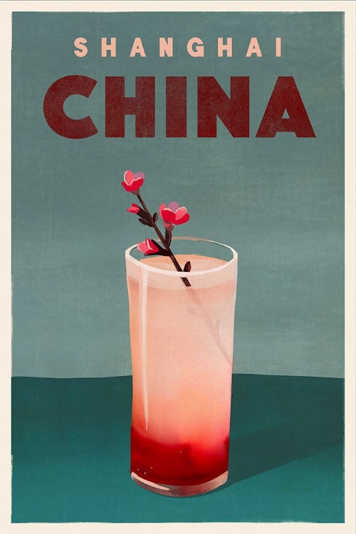 Picture of TRAVEL POSTER COCKTAIL SHANGHAI CHINA