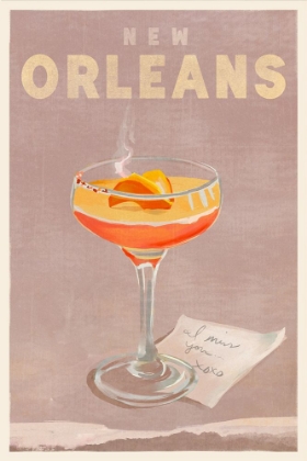 Picture of NEW ORLEANS COCKTAIL TRAVEL POSTER