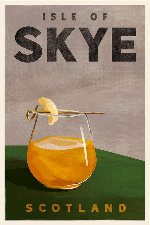 Picture of ISLE OF SKYE SCOTLAND SCOTCH COCKTAIL TRAVEL POSTER