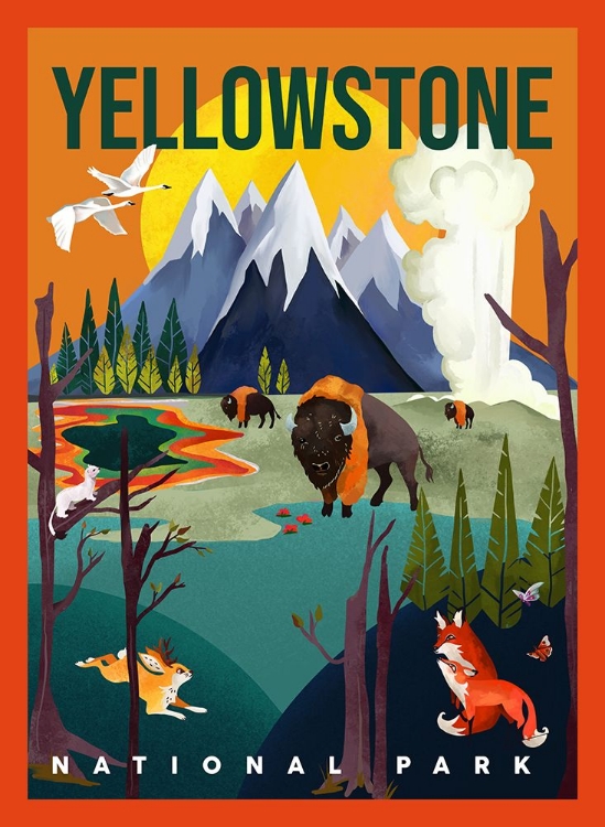 Picture of YELLOWSTONE NATIONAL PARK TRAVEL ART