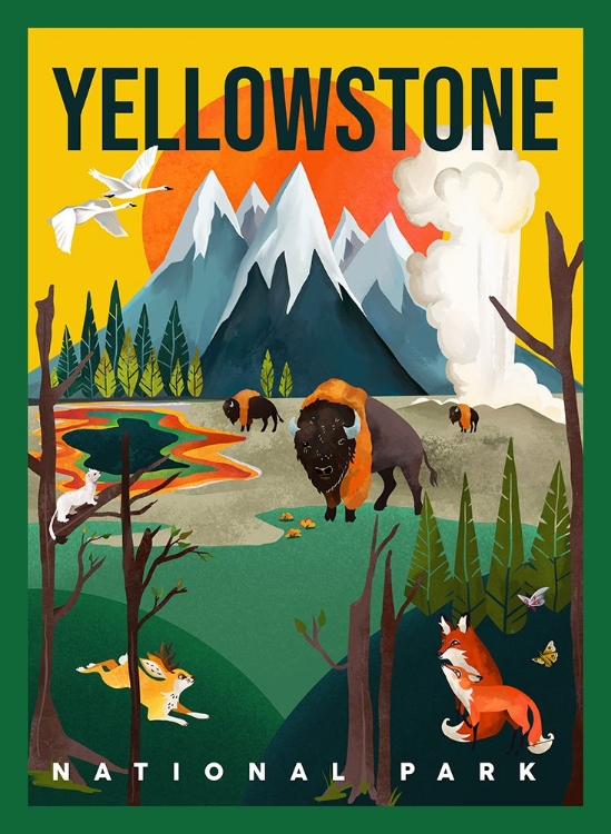 Picture of YELLOWSTONE NATIONAL PARK TRAVEL POSTER