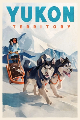 Picture of YUKON TERRITORY DOG SLED TRAVEL POSTER