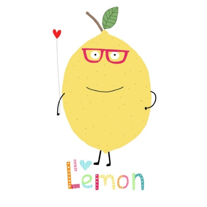 Picture of I LOVE LEMON! A CUTE LEMON HOLDING A LOVE HEART.