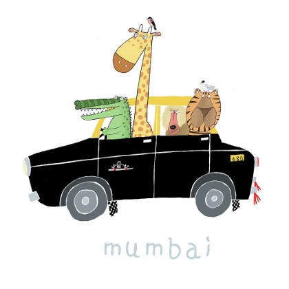 Picture of JUNGLE ANIMALS TAKE A RIDE IN THE FAMOUS MUMBAI TAXI