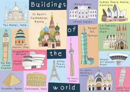 Picture of BUILDINGS OF THE WORLD ILLUSTRATED BY ARTIST CARLA DALY