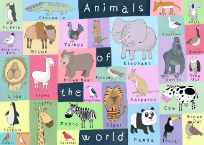 Picture of ANIMALS OF THE WORLD ILLUSTRATION BY ARTIST CARLA DALY