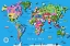 Picture of ILLUSTRATED WORLD MAP WITH COUNTRIES AND CONTINENTS BY CARLA DALY