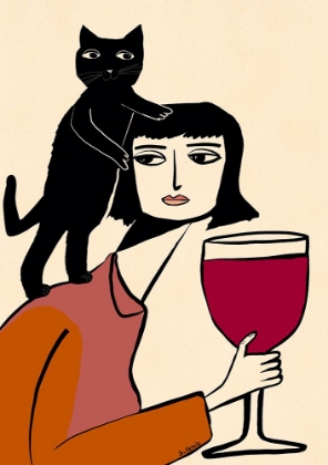 Picture of WINE AND CAT LOVER