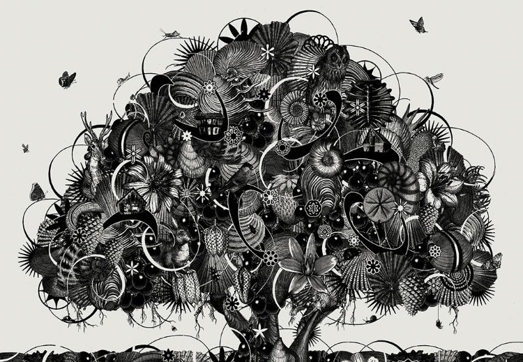 Picture of TREE OF LIFE - BLACK AND WHITE