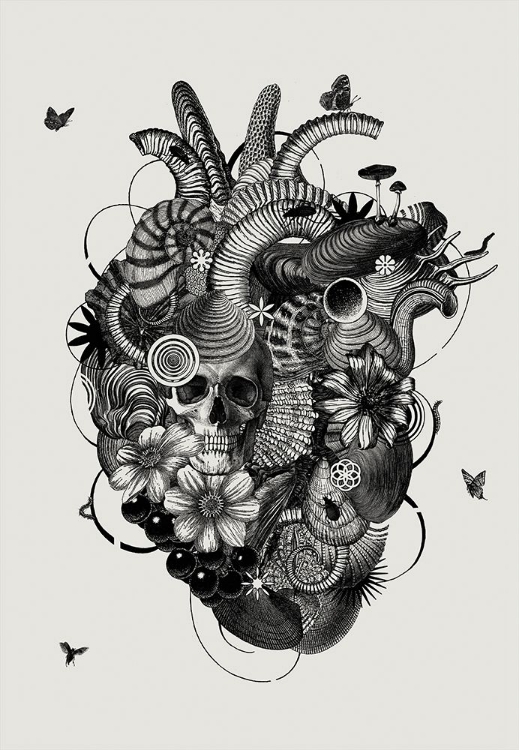 Picture of HEART - BLACK AND WHITE