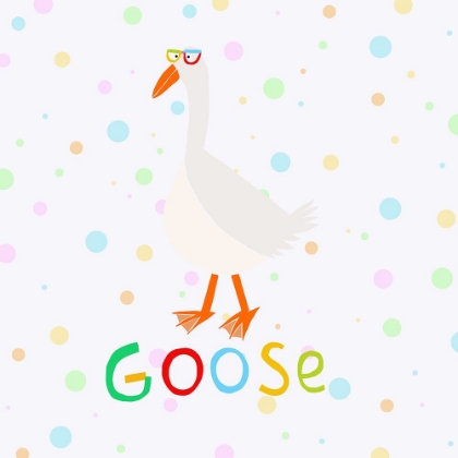 Picture of HAPPY GOOSE WEARING COLORFUL GLASSES BY ARTIST CARLA DALY