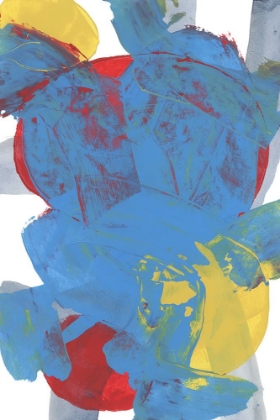 Picture of ABSTRACT BLUE RED YELLOW SHAPES 1