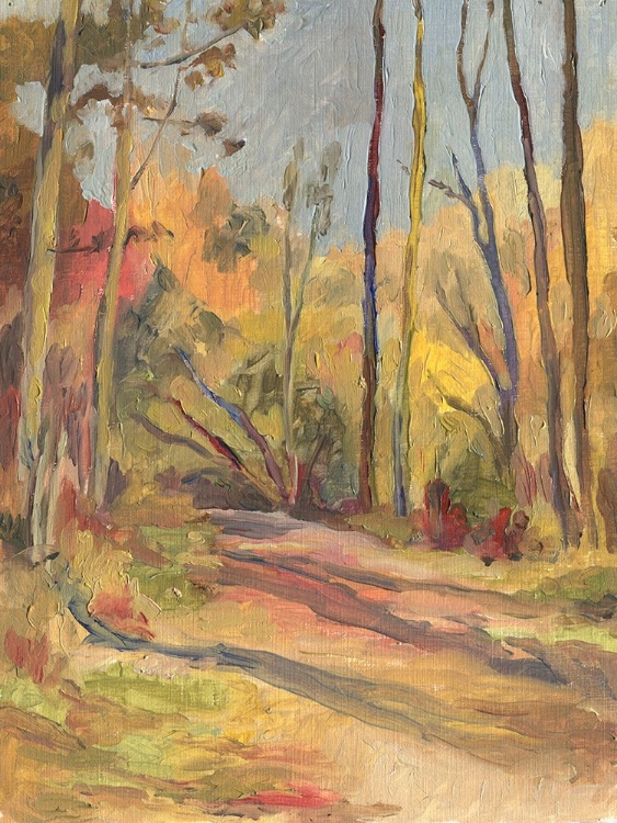 Picture of AUTUMN WALK OILPAINTING