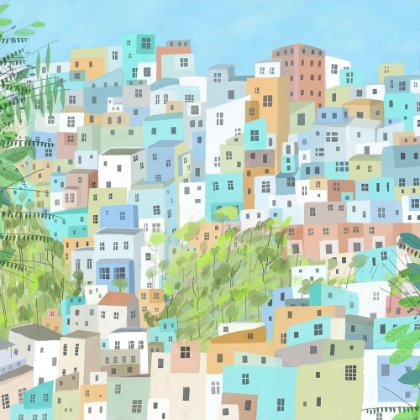 Picture of VIEW OVER THE ROOFTOPS OF RIO DE JANEIRO BY ARTIST CARLA DALY