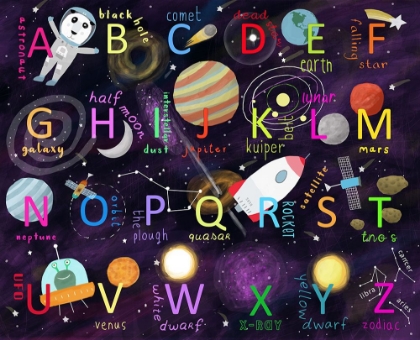 Picture of SPACE ALPHABET ILLUSTRATION BY ARTIST CARLA DALY