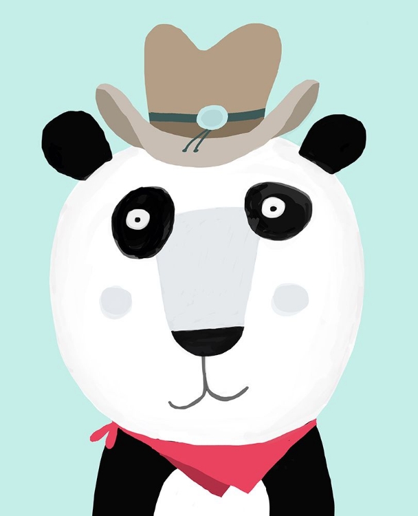 Picture of FUNNY PANDA WITH COWBOY HAT BY ARTIST CARLA DALY