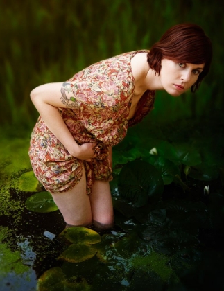 Picture of CARLY AMONGST THE WATER LILLIES